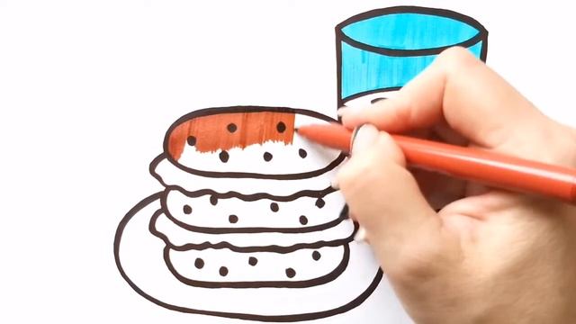 Как нарисовать ЗАВТРАК / мультик раскраска для детей / Нарисуй Ка смотреть онлайн