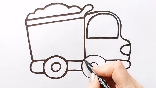 Как нарисовать ГРУЗОВИК / раскраска для детей / Нарисуй Ка смотреть онлайн
