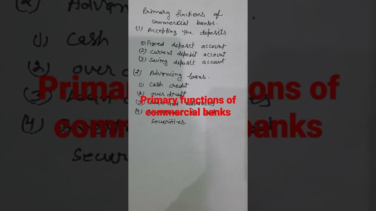 primary function of commercial banks смотреть онлайн