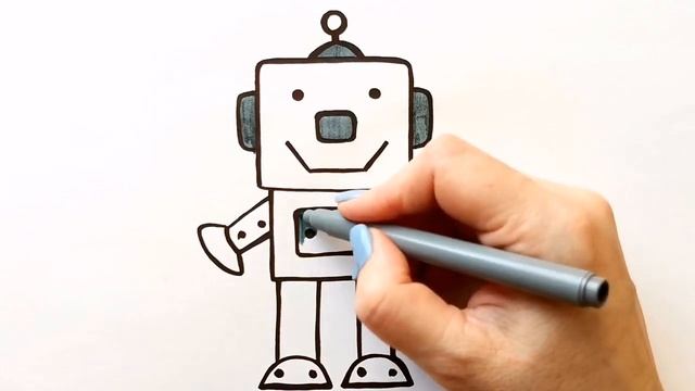 РОБОТ / мультик раскраска для детей / Нарисуй Ка смотреть онлайн