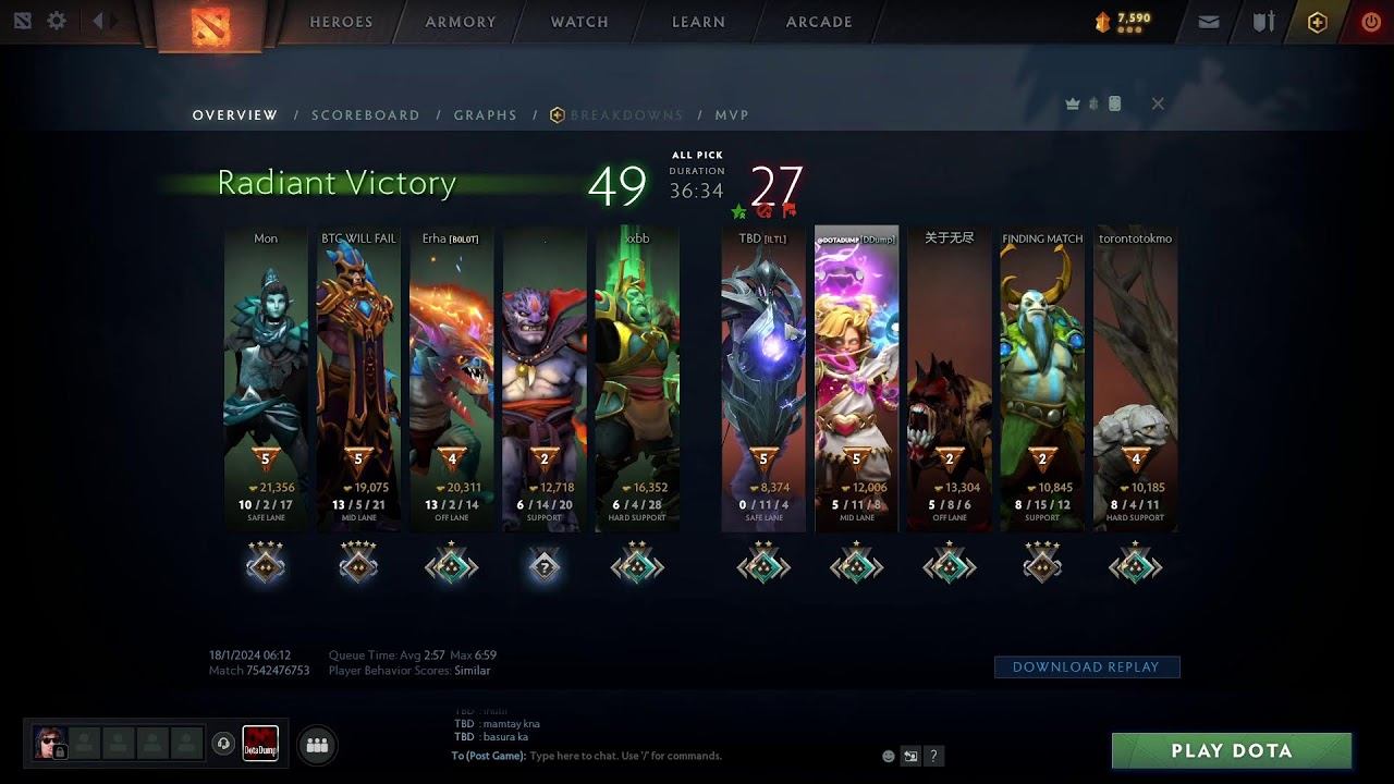 Ranked Invoker Gameplay - Few Rounds, Raising Behave Score? [DOTA 2 LIVE] смотреть онлайн