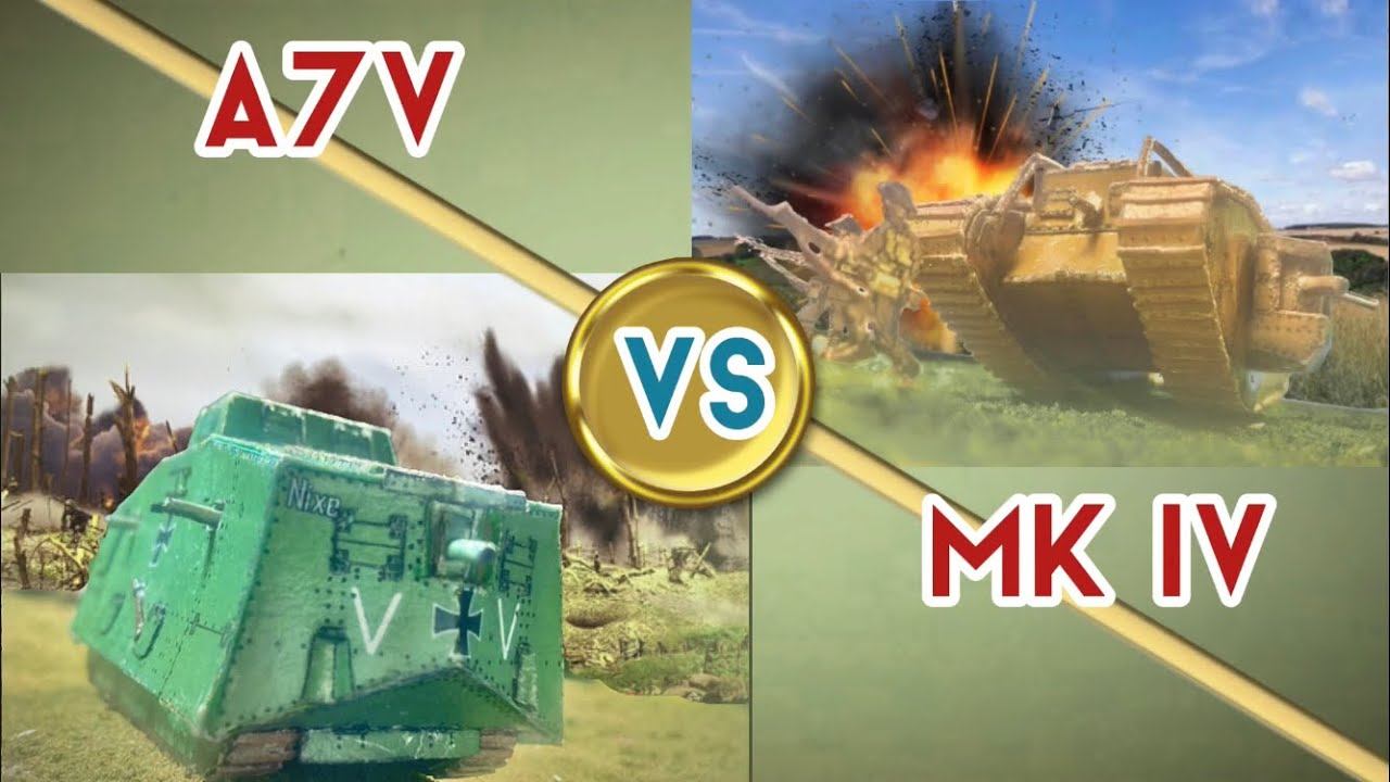 A7V Vs MK IV Duel | Stopmotion WW1 Tank Battle