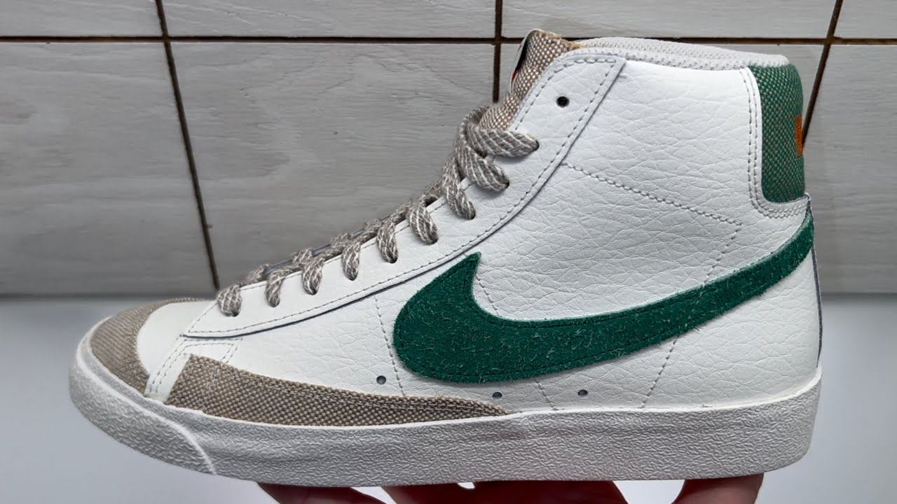 Nike Blazer Mid 77 Vintage White Green Orange Shoes смотреть онлайн