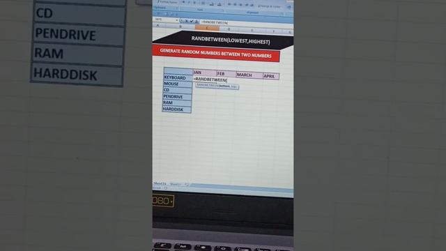 Excel | How to generate Random Numbers in excel- RANDBETWEEN() Function смотреть онлайн