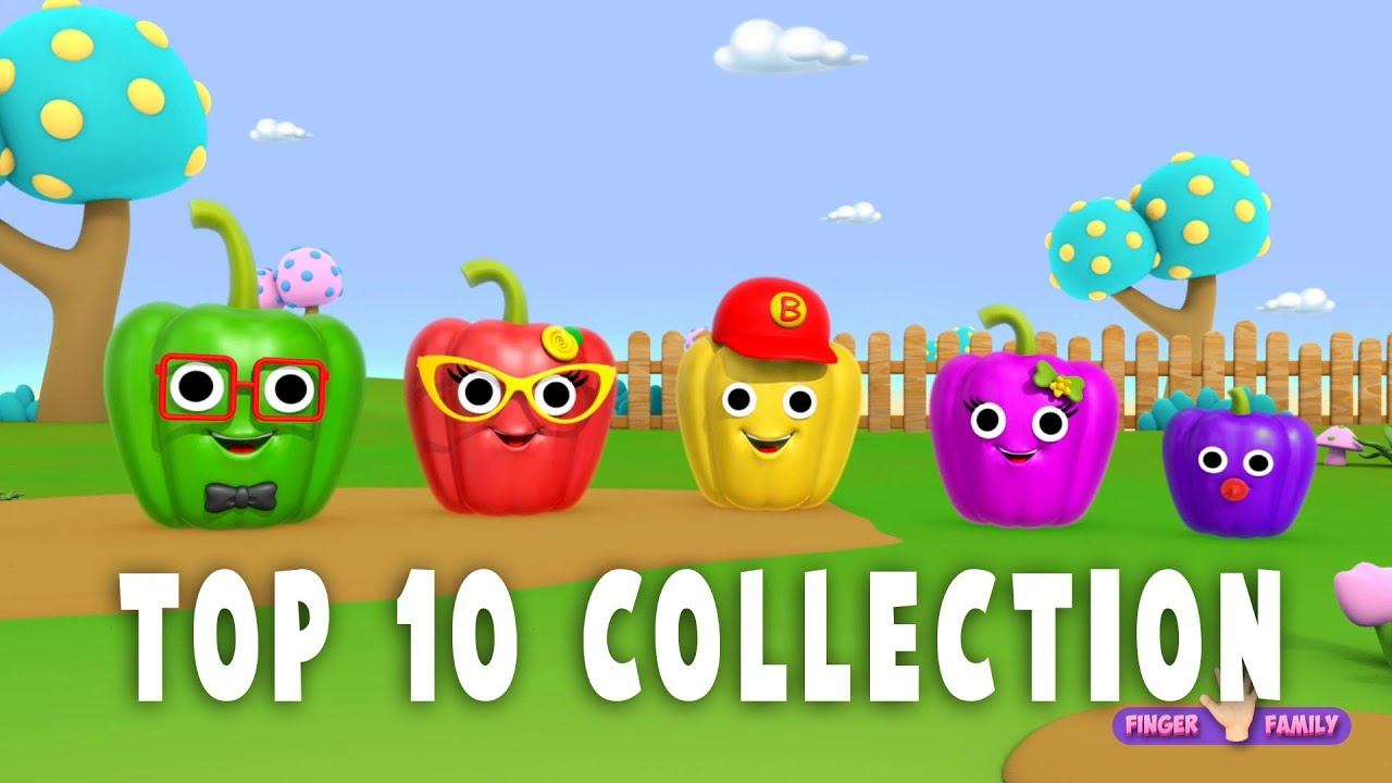 Capsicum Finger Family Nursery Rhyme | Top 10 Finger Family Songs