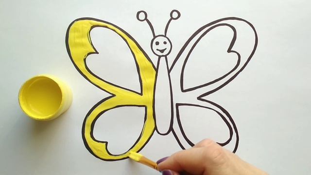 БАБОЧКА / раскраска БАБОЧКА / Нарисуй Ка смотреть онлайн