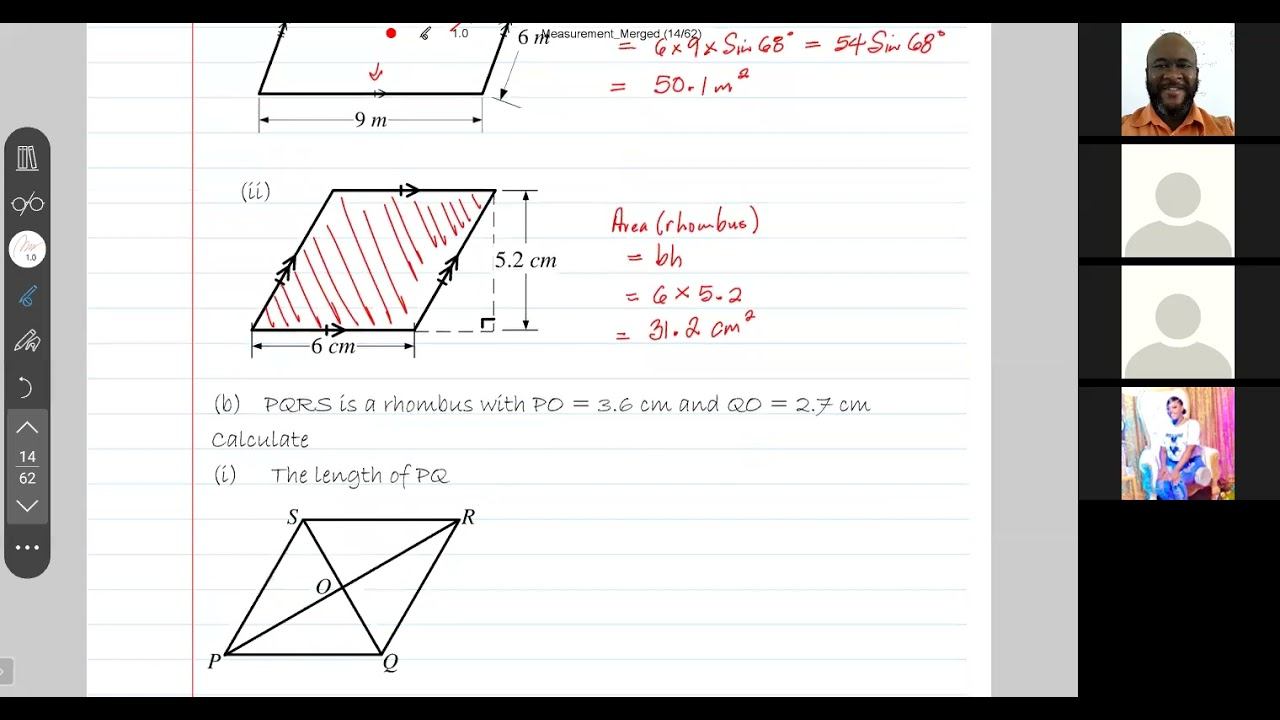 Area and Perimeter 4 (Parallelogram and Rhombus) смотреть онлайн