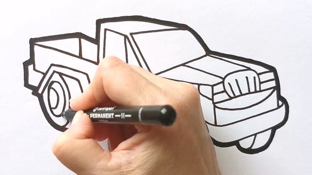 Как нарисовать ПИКАП / раскраска для детей / Нарисуй Ка смотреть онлайн