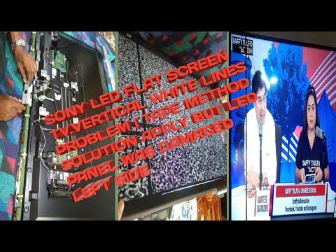 SONY LED FLAT SCREEN TV.| VERTICAL WHITE LINES PROBLEM | SOLUTION TAPR METHOD APPLY | SCREENDAMAGE смотреть онлайн