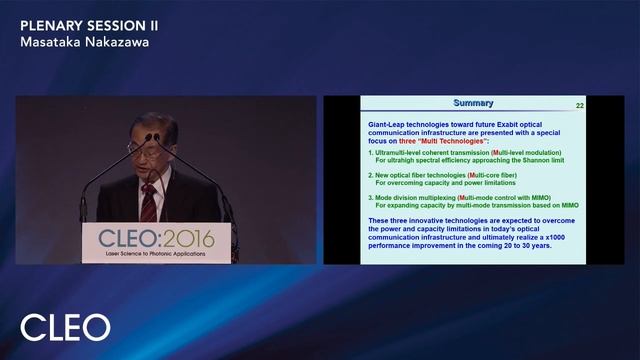 CLEO:2016 Plenary Session II смотреть онлайн