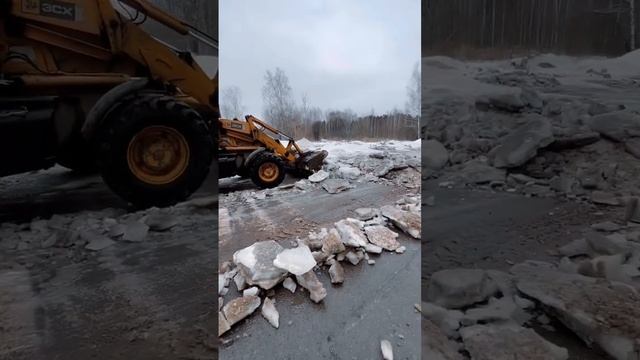 Уборка территории от льда #jcb #jcb3dx смотреть онлайн