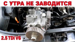 3 месяца на разных СТО. Утром не заводится. Audi A6C5 2.5 TDI V6.