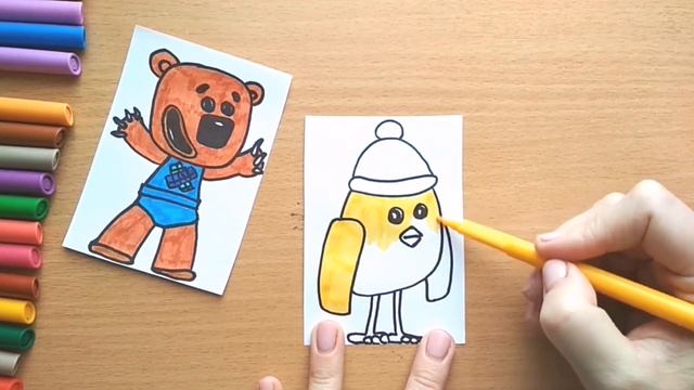 МИМИМИШКИ / КЕША ЦЫПА ЛИСИЧКА / мультик раскраска для детей / Нарисуй Ка смотреть онлайн