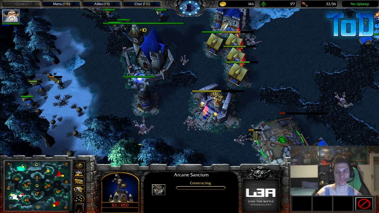 Warcraft III #240 - ToD & Grubby 2v2 Vs Orc&NightElf (Maelstrom)