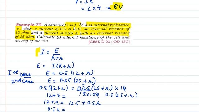 Class XII numericals based on emf,V,r смотреть онлайн
