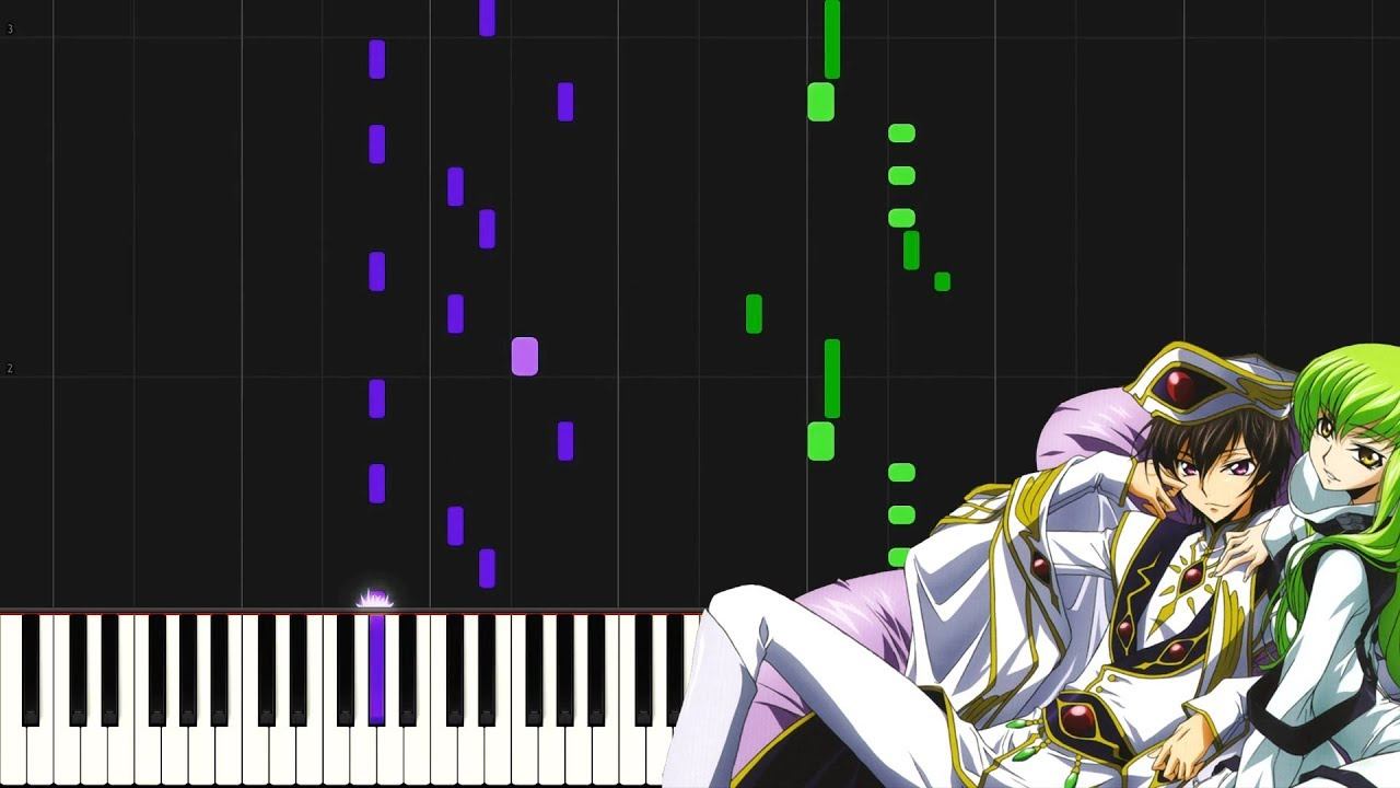 Code Geass - Opening 1 - Colors - Synthesia Piano Tutorial смотреть онлайн