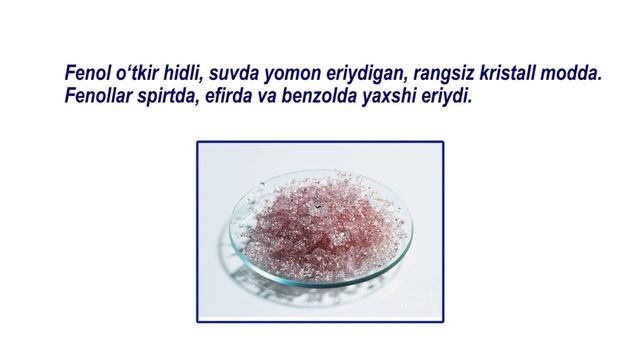 KIMYO FANI 10 SINF Fenollar Va Aromatik Spirtlar ONLINE MAKTAB DARS