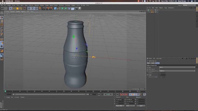 Bottle Modelling using Spline Lathe in Cinema 4D Tutorial смотреть онлайн