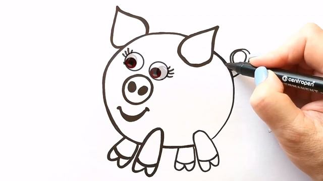 ПОРОСЕНОК / мультик раскраска для детей / Нарисуй Ка смотреть онлайн