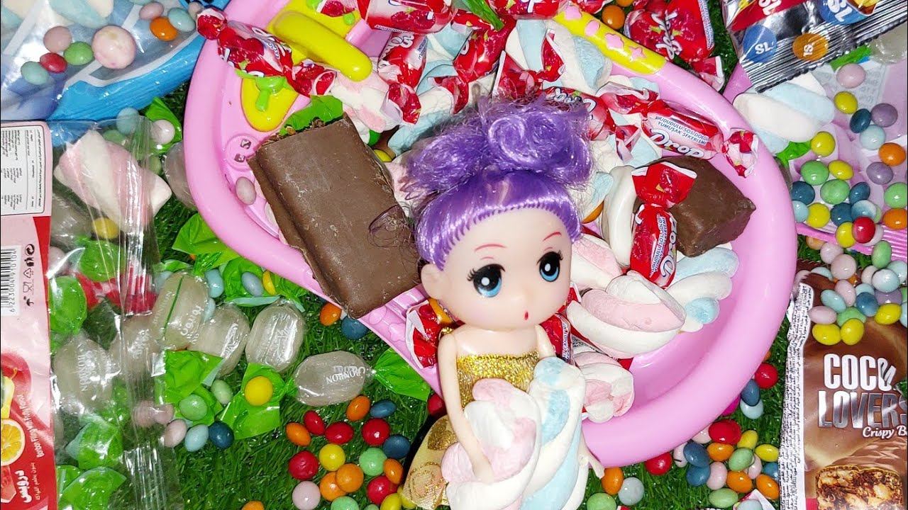 Satisfying Video | How to Cutting Rainbow Candy ASMR🍬 | Some lot's of Candy and Sweets 🍬🍫 смотреть онлайн