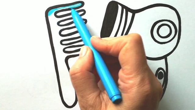 Как нарисовать ФЕН И РАСЧЕСКУ / Мультик раскраска ФЕН И РАСЧЕСКА / Нарисуй Ка смотреть онлайн