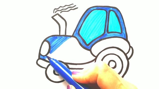 Как нарисовать СИНИЙ ТРАКТОР / Мультик раскраска для детей ТРАКТОР / Нарисуй Ка смотреть онлайн