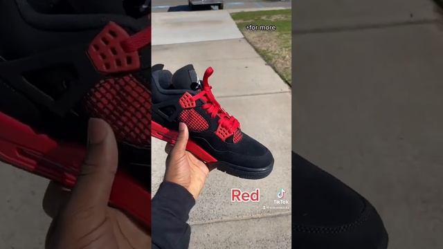 Jordan 4 Red Thunder Lace Swaps🔥 смотреть онлайн