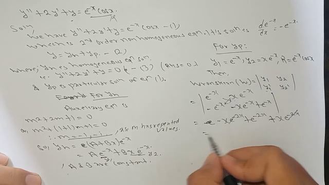 y"+2y+y= e^-x cosx Variation of Parameter of 2nd Order Differential Equation @ConfusedStudent смотреть онлайн