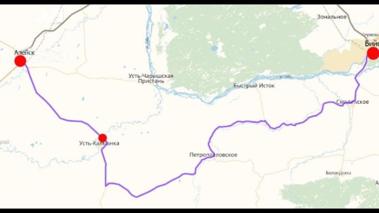 Дорога Бийск - Алейск через Петропавловское (альтернативный маршрут минуя Барнаул) смотреть онлайн