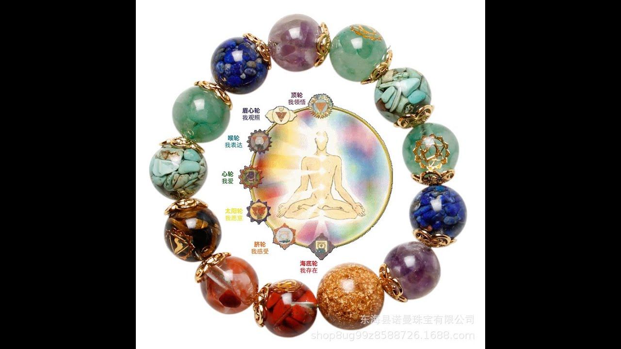 Seven color chakra natural crystal gemstone bracelet смотреть онлайн
