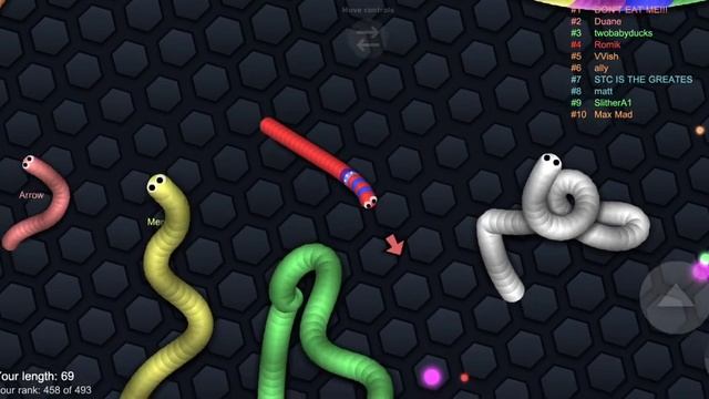 короткая серия эволюции червя в игре slither.io смотреть онлайн