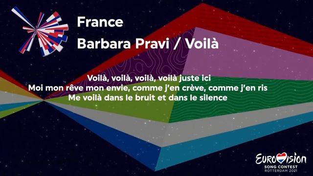 Barbara Pravi - Voilà / France 🇫🇷 / (Lyrics) Eurovision 2021 смотреть онлайн
