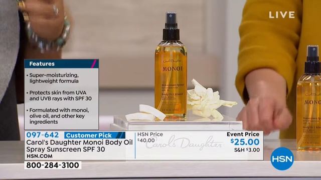Carol's Daughter Monoi Body Oil Spray Sunscreen SPF 30 A... смотреть онлайн