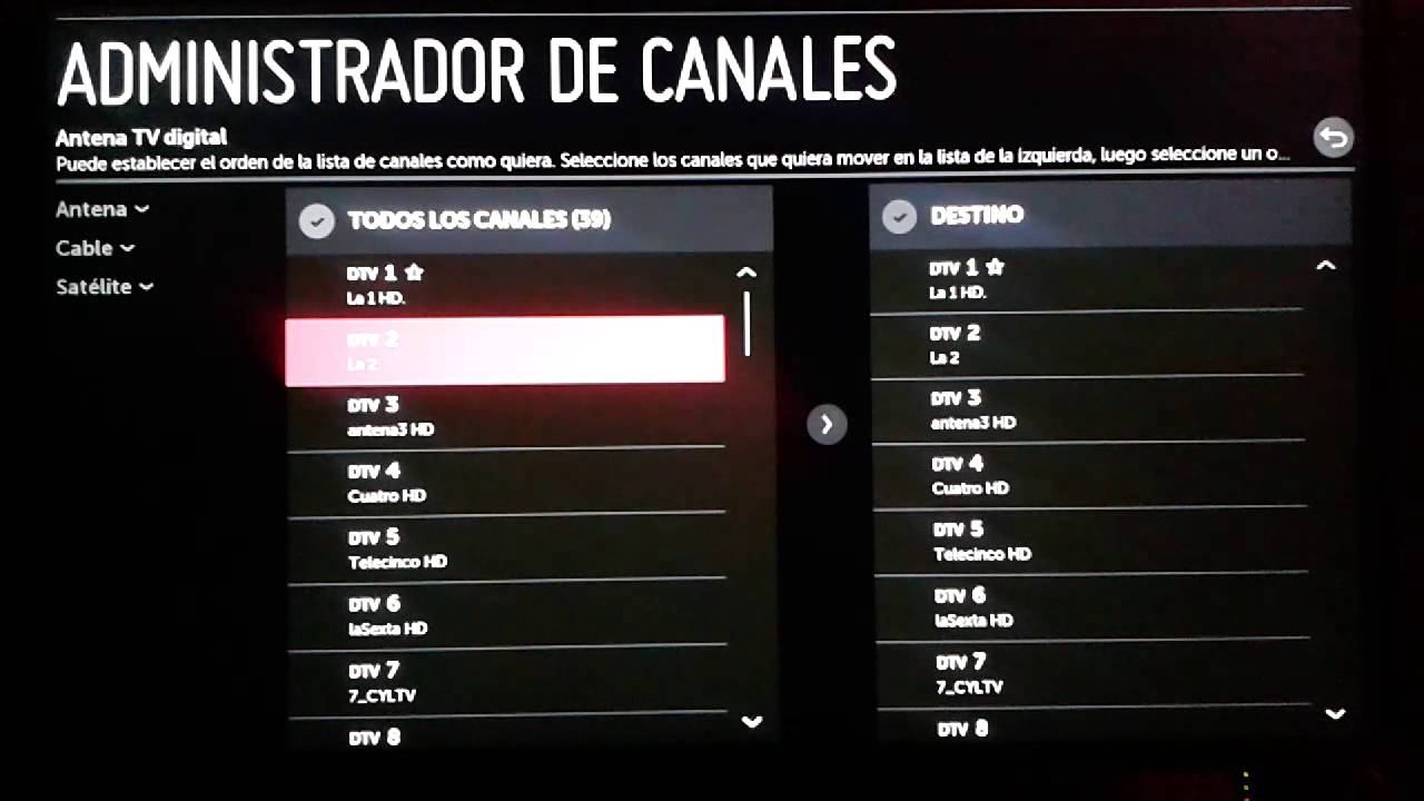 Televisor LG: Ordenar los canales de TV смотреть онлайн