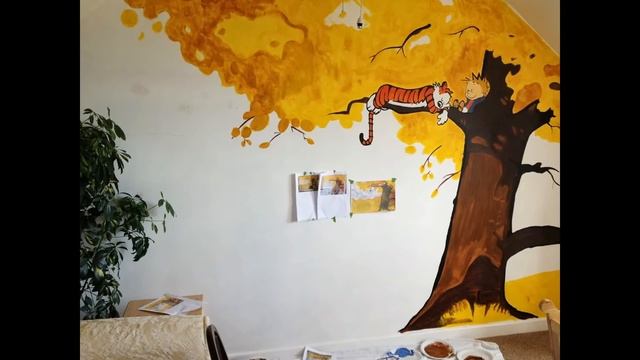 Calvin and Hobbes Nursery Mural смотреть онлайн