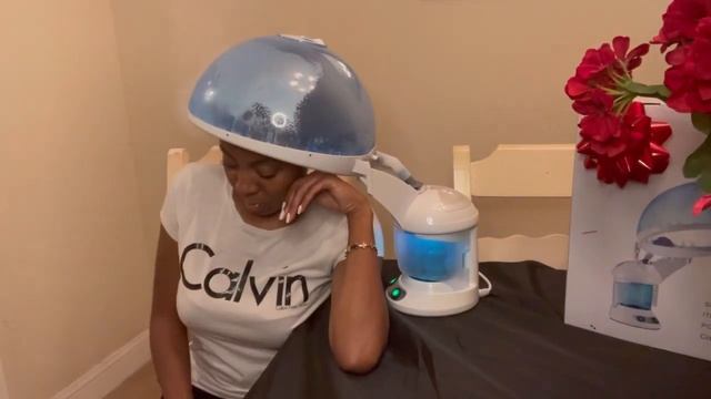 Hair Steaming Relaxed Hair | My First Time using One!! смотреть онлайн