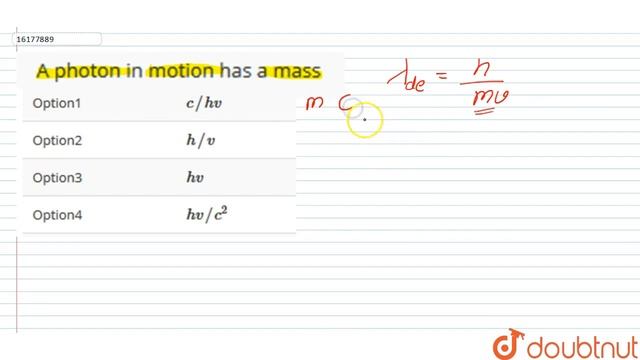 A Photon In Motion Has A Mass | 12 | ELECTRON, PHOTON, PHOTOELECTRIC EFFECT AND X-RAYS | PHYSICS...