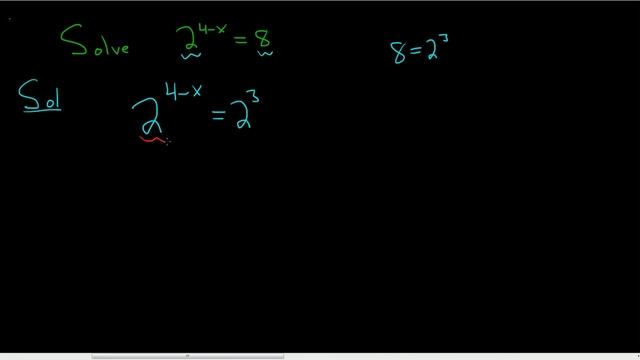 Solving the Exponential Equation 2^(4 - x) = 8 смотреть онлайн