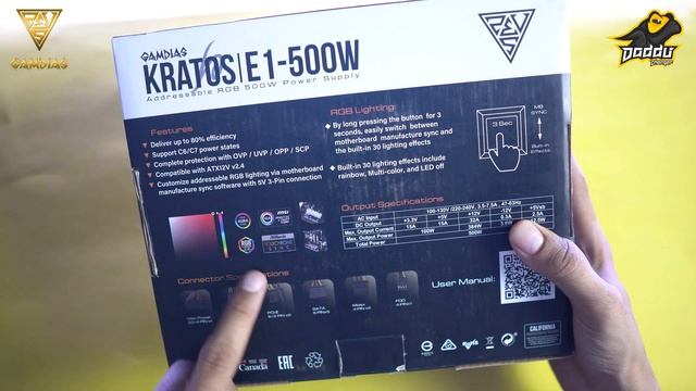 Free RGB Gaming Power Supply | Gamdias Kratos E1 500 Watt RGB Power Supply Giveaway смотреть онлайн