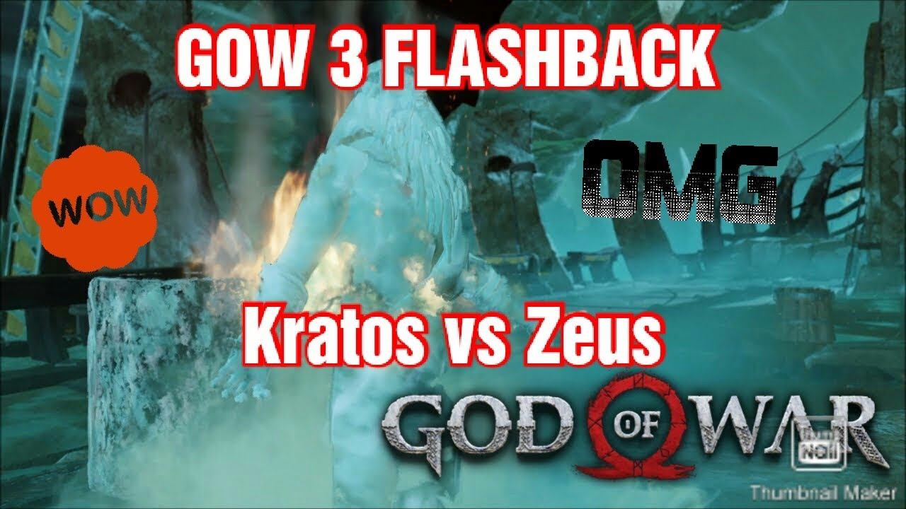 GOD OF WAR 3 flashback KRATOS VS ZEUS (God of war 4) смотреть онлайн