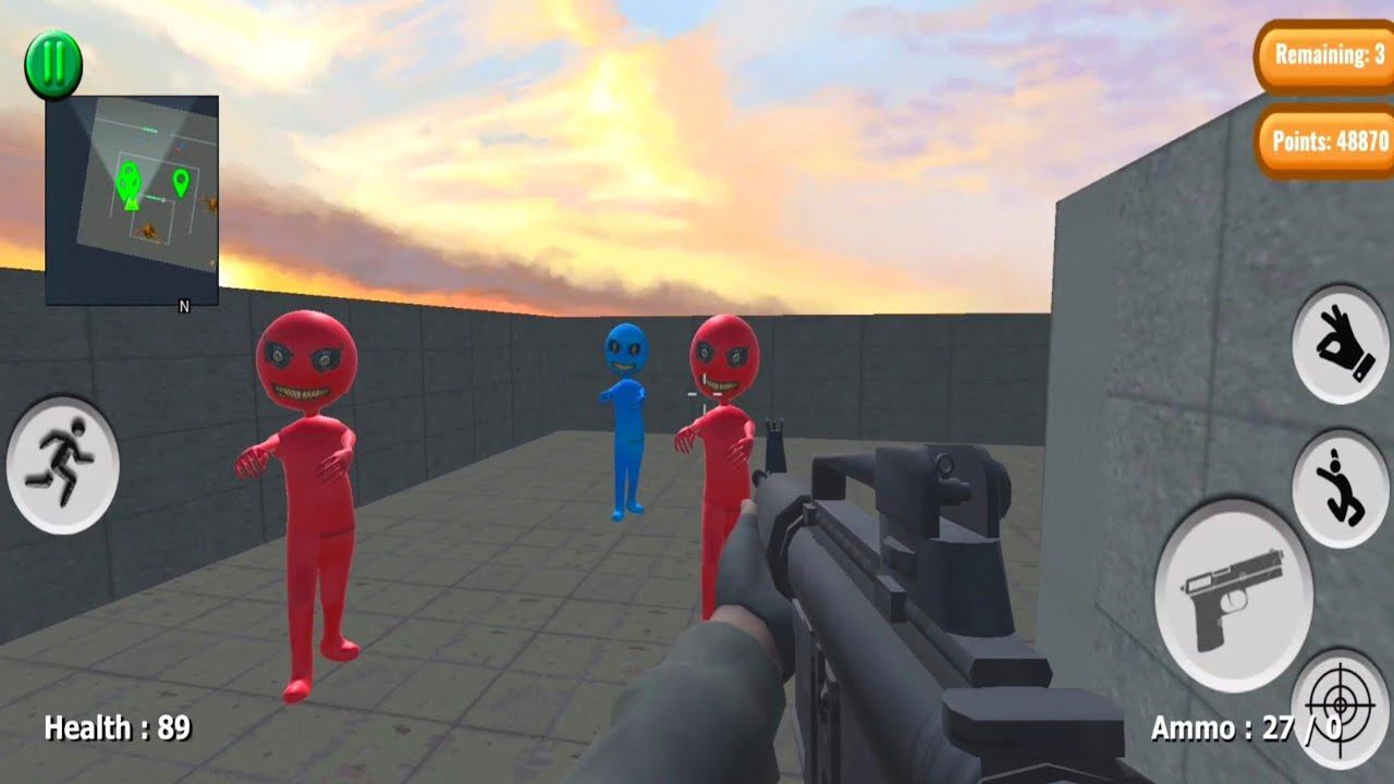 Blue & Red Alien - Fps Shooting Games 3D _ Android GamePlay. #4 смотреть онлайн