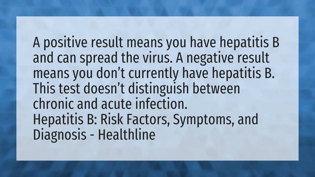 Is HBsAg positive dangerous? смотреть онлайн
