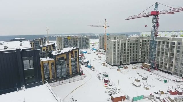 Видеоотчет о ходе строительства Квартала-парка в Новой Боровой Декабрь 2018 часть 1 смотреть онлайн