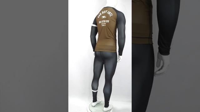 Комплект Bad Boy штаны компрессионные и рашгард Oss Brown/Black