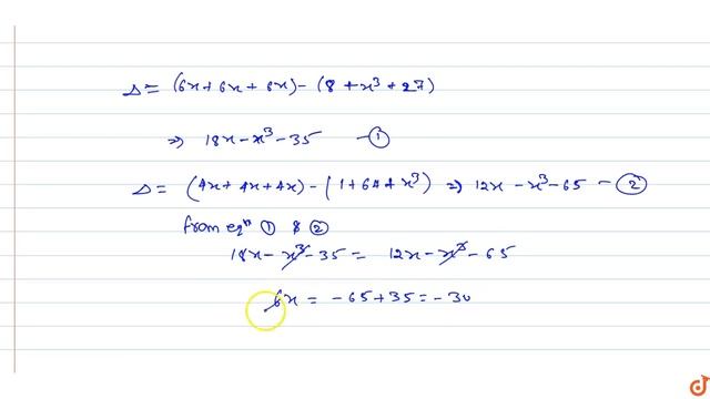 If `Delta=|[x,3,2],[3,2,x],[2,x,3]|=|[4,x,1],[x,1,4],[1,4,x]|=|[100,-95,x],[-95,x,100],[x,100, смотреть онлайн