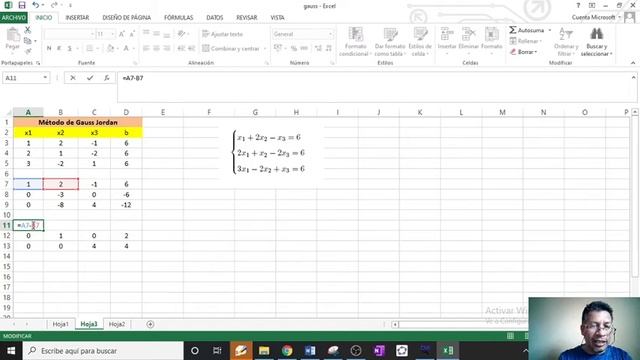 Sistemas de ecuaciones lineales. Método de Gauss Jordan con Excel смотреть онлайн