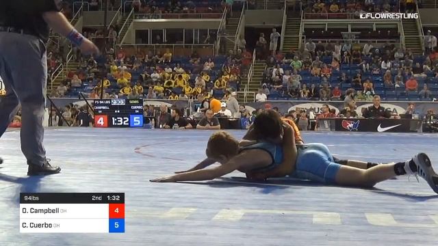 94 Lbs Semis Dillon Campbell Ohio Vs Codie Cuerbo Ohio смотреть онлайн