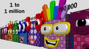 Numberblocks from 1 to 1,000,000.  Fan-made #Numberblocks