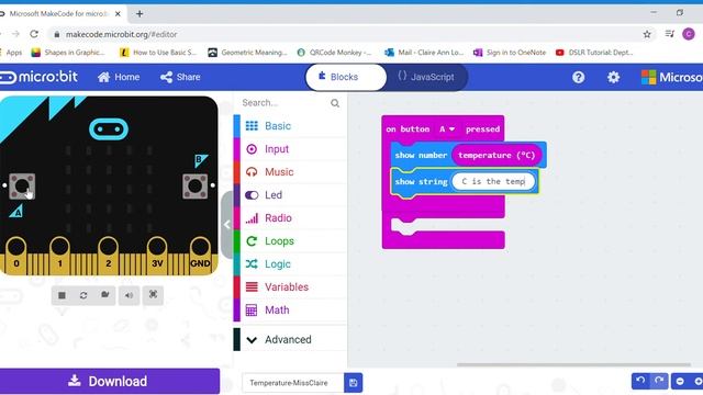 Microbit - Temperature Sensor смотреть онлайн
