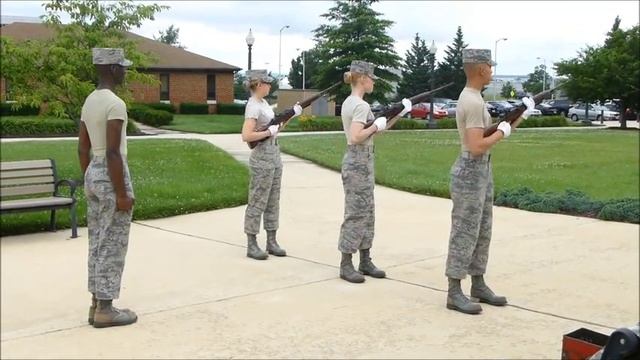 Air Force Ceremonial Honor Guard Training (Firing Party)